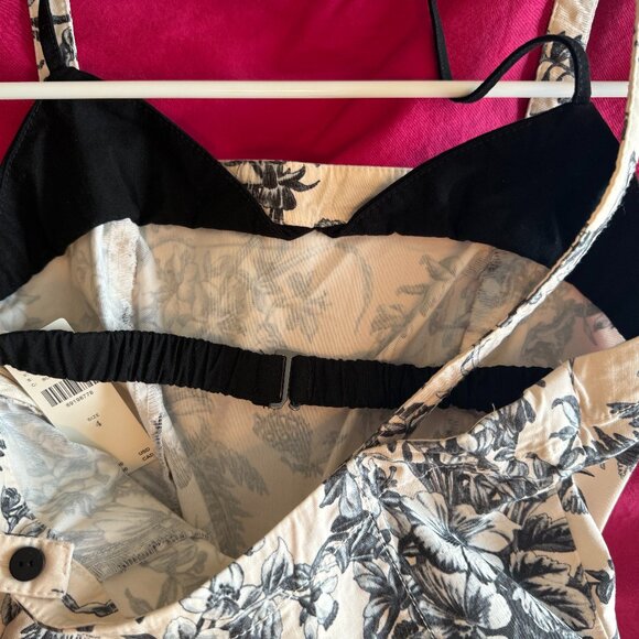 NWT Maeve Strappy Jumpsuit Pattern Light Pink Navy Size 4 Floral Anthro - Picture 11 of 14